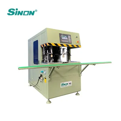 Máquina CNC para limpeza de cantos de perfis de PVC